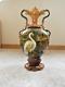 Royal Windsor Ware Urn Antique Hand Painted Stork Green Gold Brown 17 Tall