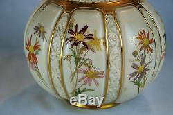 Royal Worcester Hand Painted English Porcelain Centerpiece with12 Floral Sections