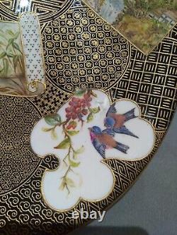 Royal Worcester Hand Painted Porcelain China 9 cabinet Plate Early Example