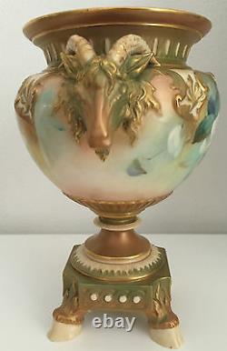 Royal Worcester James Hadley Rare Hand Painted Jardiniere Signed A Shuck