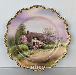 Royal Worcester Signed Hand Painted Porcelain China cabinet Plate Harrington