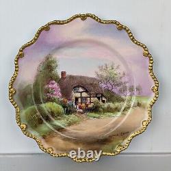 Royal Worcester Signed Hand Painted Porcelain China cabinet Plate Harrington