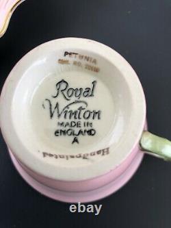 Royal winton breakfast set, Petunia, 6 Pieces Hand painted