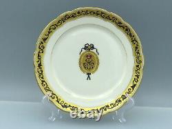 Russian Armorial Porcelain Cabinet Plate BOYER Feuillet RARE Royal Monogram RARE