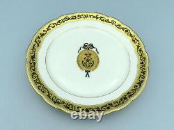 Russian Armorial Porcelain Cabinet Plate BOYER Feuillet RARE Royal Monogram RARE