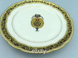 Russian Armorial Porcelain Cabinet Plate BOYER Feuillet RARE Royal Monogram RARE