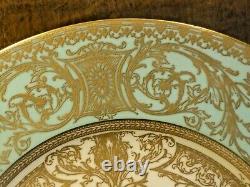 STUNNING ROYAL WORCESTER hand painted SIGNED GILT/FLORAL ASPREYS CABINET PLATE A