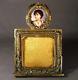 Superb Large 19th. Century Picture Frame & Hand Painted Porcelain Miniature