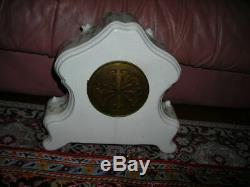 Sale! Hand Painted Antique Mac Donald Baltimore French Porcelain Clock 12x11x6