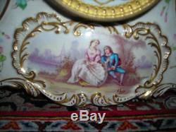 Sale! Hand Painted Antique Mac Donald Baltimore French Porcelain Clock 12x11x6