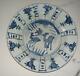 Scarce Ming Dynasty Kraak Porcelain Blue And White Deep Plate Circa 1573+