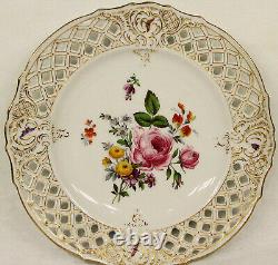 Set of 12 Antique Porcelain Hand Painted Plates Gilman Collamore & Co New York
