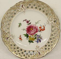 Set of 12 Antique Porcelain Hand Painted Plates Gilman Collamore & Co New York