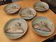 Set Of 5 Chinese Hand Painted Erotic Porcelain Plates 19th Century Canton
