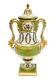 Sevres France Hand Painted Porcelain Double Handled Footed Urn, Circa 1900