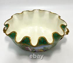 Sevres France Hand Painted Porcelain Monteith Bowl, 19th Century