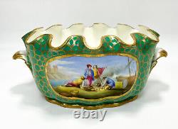 Sevres France Hand Painted Porcelain Monteith Bowl, 19th Century