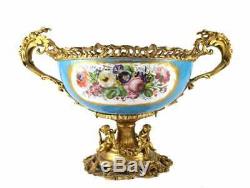 Sevres French Porcelain Centerpiece Bowl Hand Painted Figural Late 19th Century