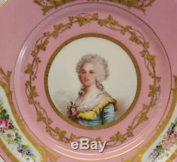 Sevres Hand Painted Porcelain Cabinet Plate of a Beauty, circa 1900