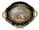 Sevres Hand Painted Porcelain Dual Handled Tray, C1920. Signed. Courting Scenes