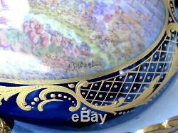 Sevres Vase Porcelain Hand Painted Gilded Bronze Ormolu 1850's Signed A. Gilbert