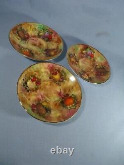 Sovereign China Hand Painted Collectors Piece Fallen Fruit Six Cups & Saucers