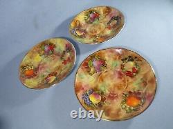 Sovereign China Hand Painted Collectors Piece Fallen Fruit Six Cups & Saucers