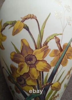 Spectacular Antique Cauldon Vase Hand Painted 14 Brown Westhead & Moore