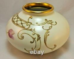 Stunning! D&C Limoges Antique France Hand Painted Porcelain Vase FloralLARGE