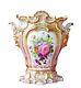Stunning French Large C. 1850 Rococo Old Paris Porcelain Vase Hand Painted