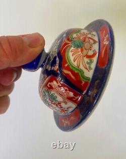 Stunning Hand-Painted Porcelain Meiji Japanese Imari Vase & Lid Mid 19th Century