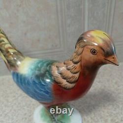 Stunning large Hungarian Vintage Hand Painted HEREND Porcelain Pheasant Figure