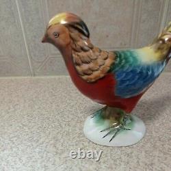 Stunning large Hungarian Vintage Hand Painted HEREND Porcelain Pheasant Figure