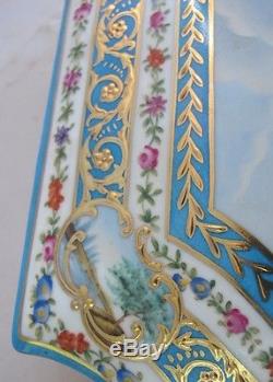 Superb Antique 12 Russian Porcelain Hand-Painted Box GARDNER c. 1880 Signed