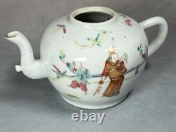 Superb Antique c1760 Chinese Qianlong Export Famille Rose Teapot (No Cover)