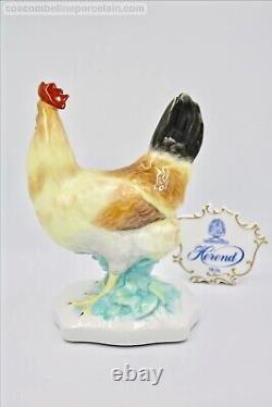 Superb Herend porcelain figurine hand painted Hen natural collection Chicken