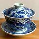 Tea Bowl With Cover And Saucer Chinese Porcelain Blue And White Ceramic China
