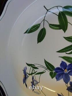 Tiffany & Co ESTE CERAMICHE Hand Painted Blue Floral Serving Bowl Made In Italy