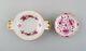 Two Meissen Caviar Bowls In Porcelain With Hand-painted Pink Decoration