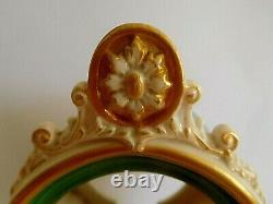 Uncommon Royal Worcester Clock Case With Hand Painted Pink Roses Panel 1905