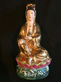 VINTAGE KWAN YIN QUAN YIN KUAN YIN 1950s ASIAN CHINESE PORCELAIN FIGURE