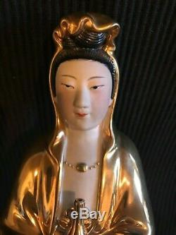 VINTAGE KWAN YIN QUAN YIN KUAN YIN 1950s ASIAN CHINESE PORCELAIN FIGURE