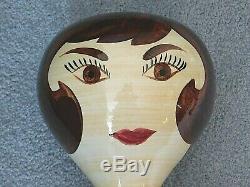 VTG Stangl Ceramic Mannequin Head Hat Wig Stand Brunette 15 Limited 60's EUC