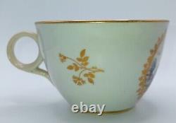 Very Early Minton cup and saucer in pattern 58, Hand painted scenes c1804