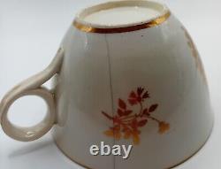 Very Early Minton cup and saucer in pattern 58, Hand painted scenes c1804