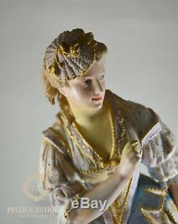 Very Large Antique 19th Century Vion & Baury Paris Porcelain Handpainted Figure