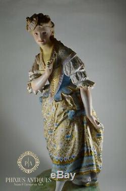 Very Large Antique 19th Century Vion & Baury Paris Porcelain Handpainted Figure