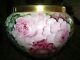 Vintage B & C France Large Hand Painted Rose Jardiniere, Ferner, Pot, Gold Trim