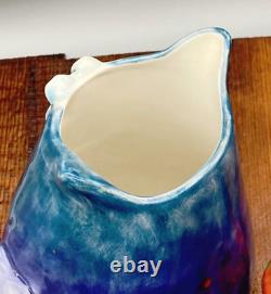 Vintage Ceramic/Porcelain Hand Painted Jug Cat Vase Studio Designwork