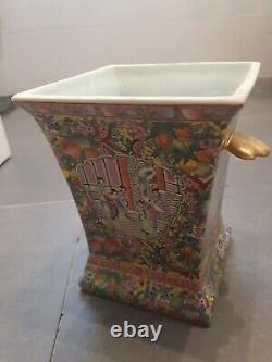 Vintage Chinese Bough Rose Vase red stamp. Could be antique 19th century